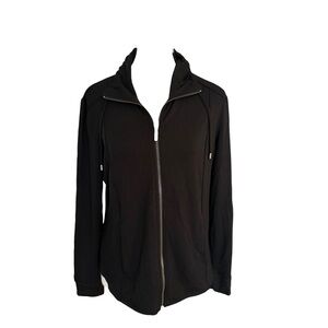 NWOT CHICO’s Weekends Women's Black Zip-Up Jacket, size 0.